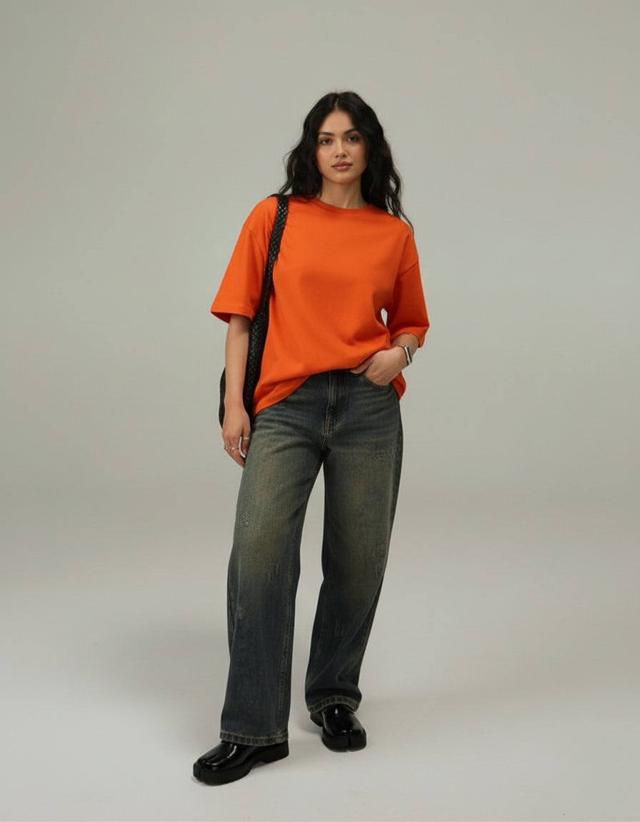 Orange Regular Fit T-Shirt
