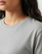 Grey Melange Regular Fit T-Shirt