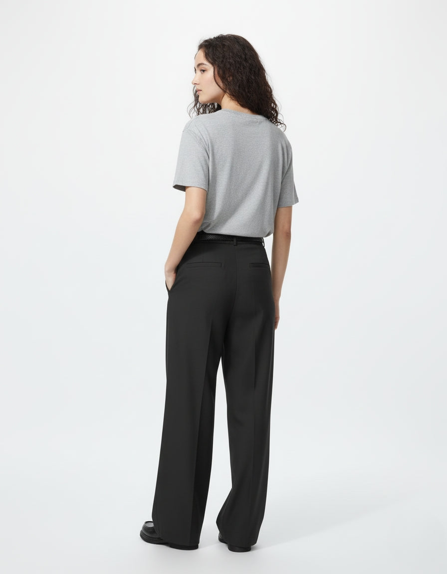 Grey Melange Regular Fit T-Shirt